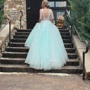 Jovani Floral Tulle Ballgown 55634